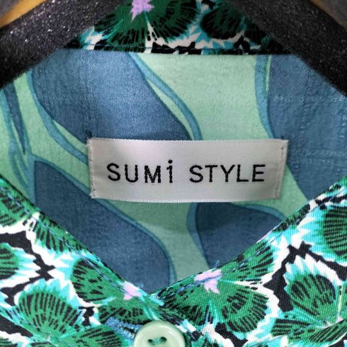 スミスタイル SUM1 STYLE 柄切り替えギャザーブラウス レディース FREE
