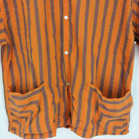 ビームス BEAMS 24SS ストライプ オープンカラー シャツ メンズ JPN:S