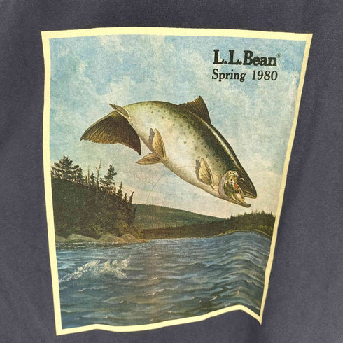 エルエルビーン L.L.Bean Bean's 1980 Catalog ビーンズ 1980 カタログ トラウト S/S Tシャツ メンズ import:M