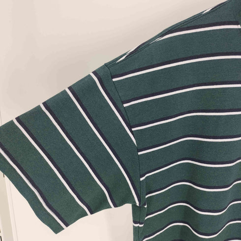 フルーツオブザルーム FRUIT OF THE LOOM ロゴ ワッペン ボーダー S/S Tシャツ メンズ import:M