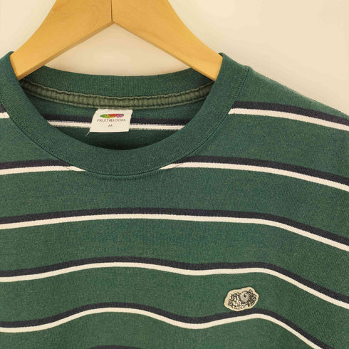フルーツオブザルーム FRUIT OF THE LOOM ロゴ ワッペン ボーダー S/S Tシャツ メンズ import:M