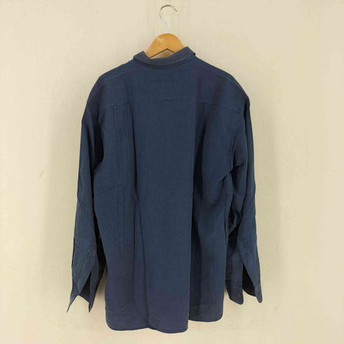 エルメネジルドゼニア Ermenegildo Zegna イタリア製 ストライプ コットンレーヨン レギュラーカラーシャツ メンズ import:XL