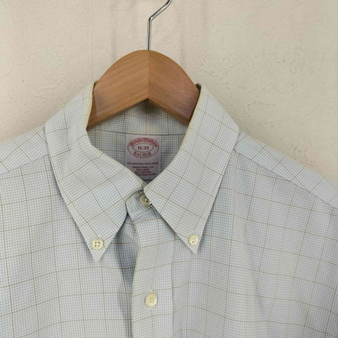 ブルックスブラザーズ BROOKS BROTHERS TRADITIONAL FIT チェック コットン ボタンダウンシャツ メンズ 15-33