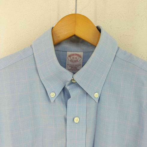 ブルックスブラザーズ BROOKS BROTHERS THE ORIGINAL POLO SHIRT TRADITIONAL FIT チェック コットン ボタンダウンシャツ メンズ 15-33