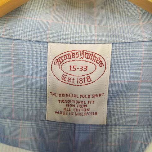 ブルックスブラザーズ BROOKS BROTHERS THE ORIGINAL POLO SHIRT TRADITIONAL FIT チェック コットン ボタンダウンシャツ メンズ 15-33