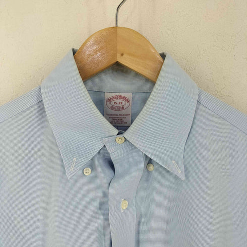 ブルックスブラザーズ BROOKS BROTHERS THE ORIGINAL POLO SHIRT TRADITIONAL FIT 千鳥格子柄 コットン ボタンダウンシャツ メンズ 15-33
