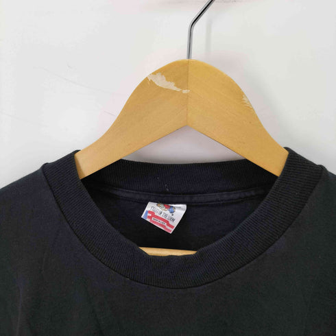 フルーツオブザルーム FRUIT OF THE LOOM 90s USA製 シングルステッチ CHINESE SHAO-LIN CENTER 両面プリント シャツ メンズ import:L