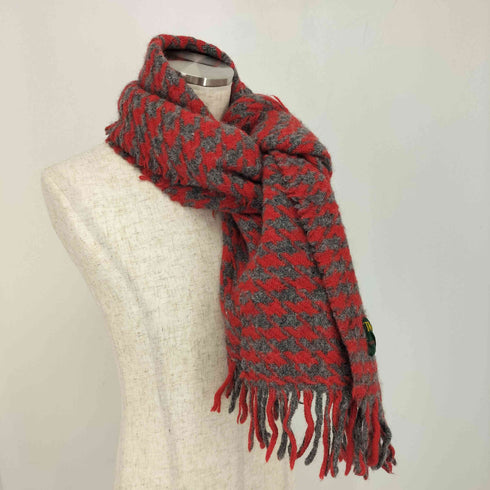 ツイードミル TWEEDMILL 英国製 千鳥格子 フリンジマフラー メンズ