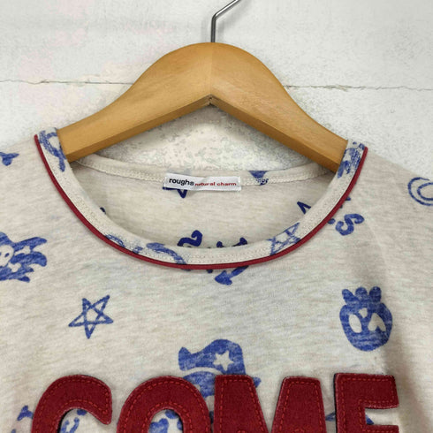 rough natural charm 総柄 クルーネックTシャツ Y2K 平成 レディース JPN:M