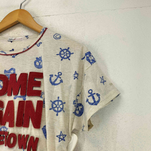 rough natural charm 総柄 クルーネックTシャツ Y2K 平成 レディース JPN:M