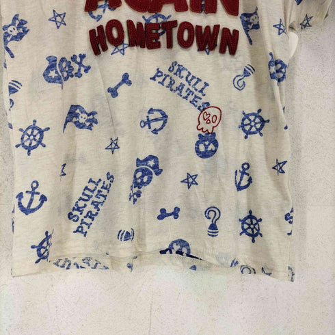 rough natural charm 総柄 クルーネックTシャツ Y2K 平成 レディース JPN:M