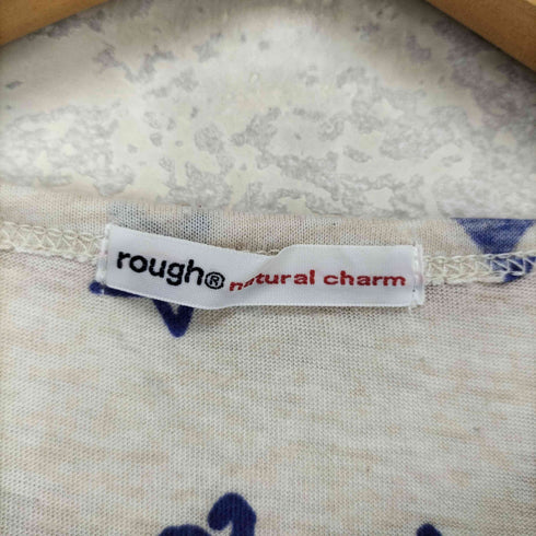 rough natural charm 総柄 クルーネックTシャツ Y2K 平成 レディース JPN:M