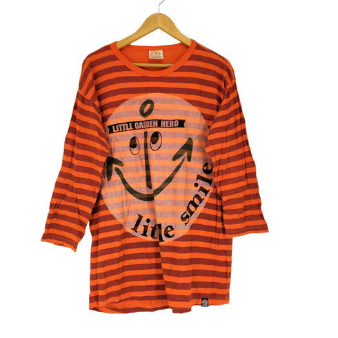 gotham ボーダー ハッピーフェイス クルーネックTシャツ Y2K 平成 レディース JPN:L