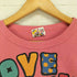 love revolution ボーダー キャラクタープリント クルーネックTシャツ Y2K 平成 レディース FREE