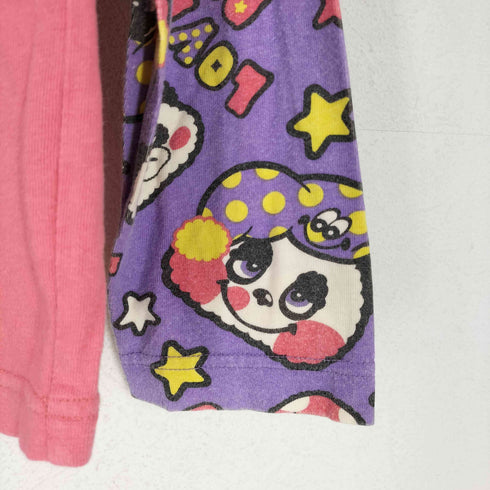 love revolution ボーダー キャラクタープリント クルーネックTシャツ Y2K 平成 レディース FREE