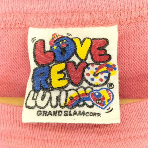 love revolution ボーダー キャラクタープリント クルーネックTシャツ Y2K 平成 レディース FREE