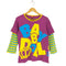 baby doll Y2K 平成 フェイクレイヤード ボーダー クルーネックTシャツ レディース JPN:L