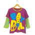 baby doll Y2K 平成 フェイクレイヤード ボーダー クルーネックTシャツ レディース JPN:L