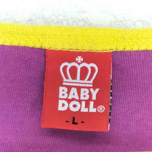 baby doll Y2K 平成 フェイクレイヤード ボーダー クルーネックTシャツ レディース JPN:L