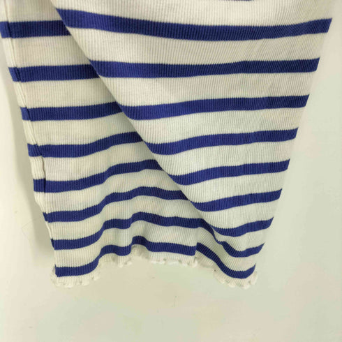 ラルフローレンパープルレーベル RALPH LAUREN PURPLE LABEL フリル リブ ボーダー カットソー レディース import:S