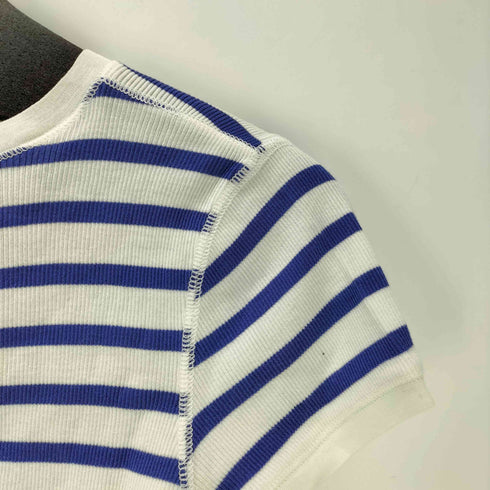 ラルフローレンパープルレーベル RALPH LAUREN PURPLE LABEL フリル リブ ボーダー カットソー レディース import:S