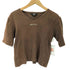 カルバンクライン CALVIN KLEIN ロゴプリント Vネックカットソー レディース import:M