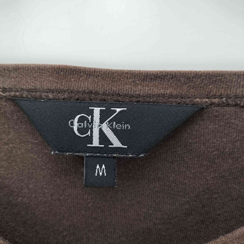 カルバンクライン CALVIN KLEIN ロゴプリント Vネックカットソー レディース import:M