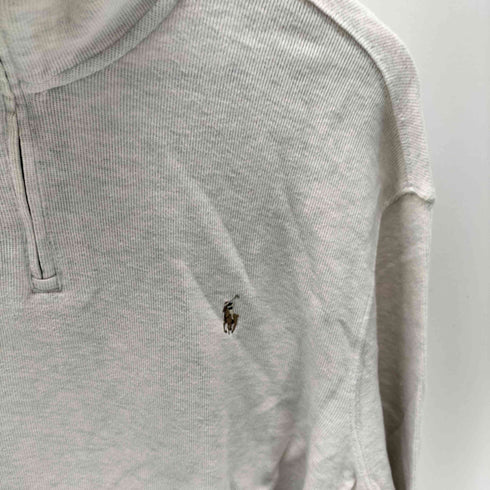 ポロラルフローレン POLO RALPH LAUREN ESTATE RIB ポニー 刺繍 ハーフジップ スウェット メンズ JPN:L