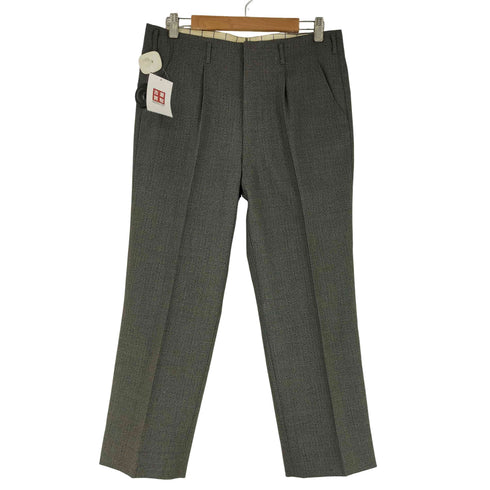 50-60S アルミYKK 両爪 1タックストライプウールスラックス メンズ