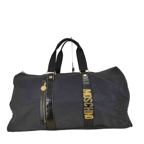 モスキーノ MOSCHINO メタルロゴデザインボストンバッグ メンズ