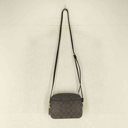 コーチ COACH シグネチャーロゴ オールレザーショルダーバッグ レディース