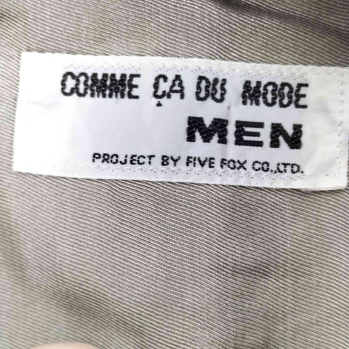 コムサデモードメン COMME CA DU MODE MEN サテン ノーカラーシャツ メンズ