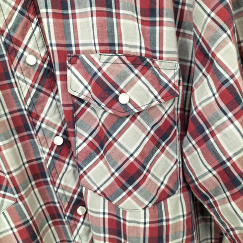 ラングラー Wrangler 80S-90S チェック柄 ウエスタンシャツ メンズ JPN:L