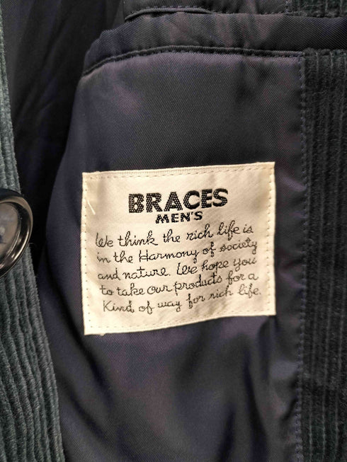 braces コーデュロイ 中綿 ステンカラーコート メンズ JPN:M