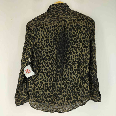 サンローランパリ SAINT LAURENT PARIS レオパード柄 シアーシャツ メンズ 36