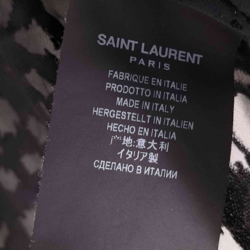 サンローランパリ SAINT LAURENT PARIS レオパード柄 シアーシャツ メンズ 36