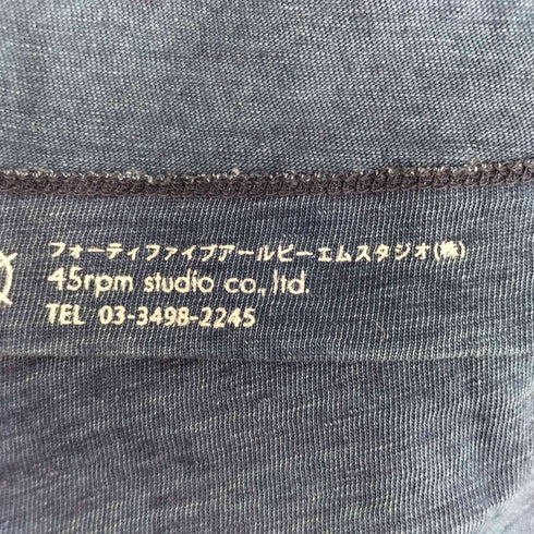 フォーティーファイブアールピーエム 45rpm 海ものがたり 刺繍 45星Tシャツ カニ レディース JPN:1