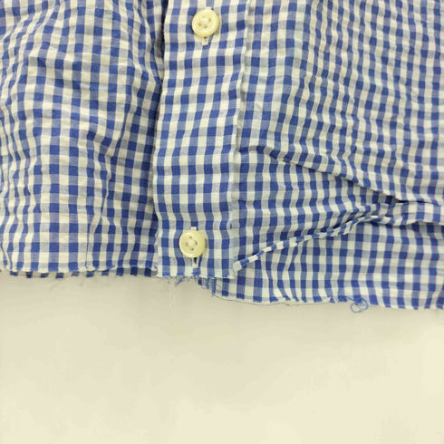 ラルフローレン RALPH LAUREN ポロ刺繍 チェック柄半袖シャツ メンズ import:XL
