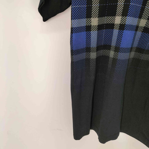 ジョンローレンスサリバン JOHN LAWRENCE SULLIVAN チェック切替 半袖 クルーネック Tシャツ メンズ JPN:S