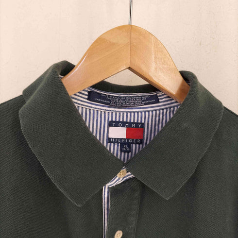トミーヒルフィガー TOMMY HILFIGER ロゴ刺繍 半袖 ポロシャツ メンズ import:XL
