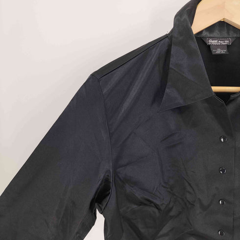ゲスジーンズ GUESS JEANS 90S 香港製 スナップボタン サテン 開襟 オープンカラー L/S シャツ レディース import:XL