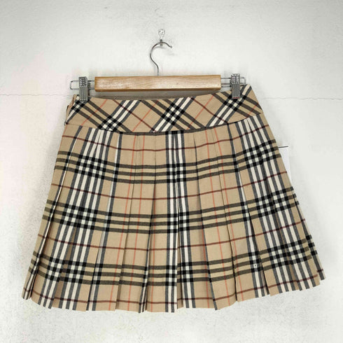 バーバリーブルーレーベル BURBERRY BLUE LABEL ノヴァチェックウールラップスカート レディース 38