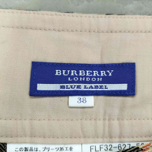 バーバリーブルーレーベル BURBERRY BLUE LABEL ノヴァチェックウールラップスカート レディース 38