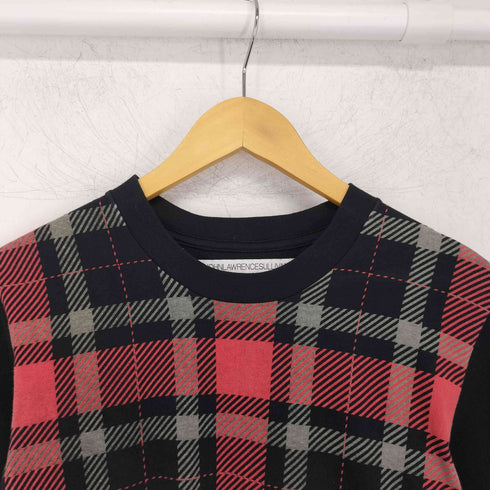ジョンローレンスサリバン JOHN LAWRENCE SULLIVAN チェック切替 半袖 クルーネック Tシャツ メンズ JPN:S