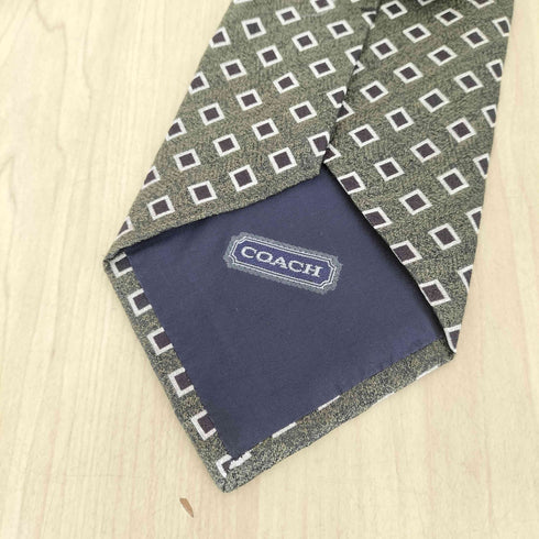コーチ COACH ダイヤ柄 シルクネクタイ メンズ