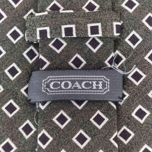 コーチ COACH ダイヤ柄 シルクネクタイ メンズ