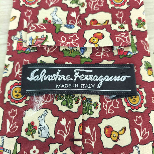 サルヴァトーレフェラガモ Salvatore Ferragamo 総柄ネクタイ メンズ