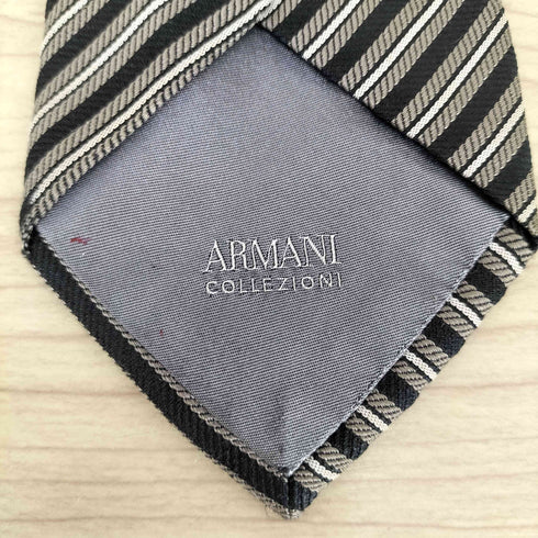 アルマーニコレツィオーニ ARMANI COLLEZIONI レジメンタルストライプ ナロータイ メンズ