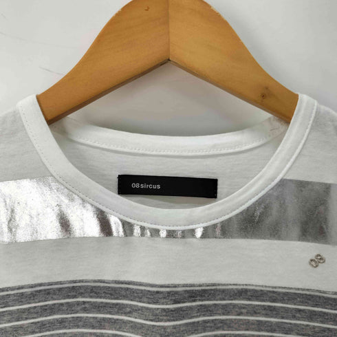 ゼロエイトサーカス 08sircus silver foil border T メンズ JPN:5
