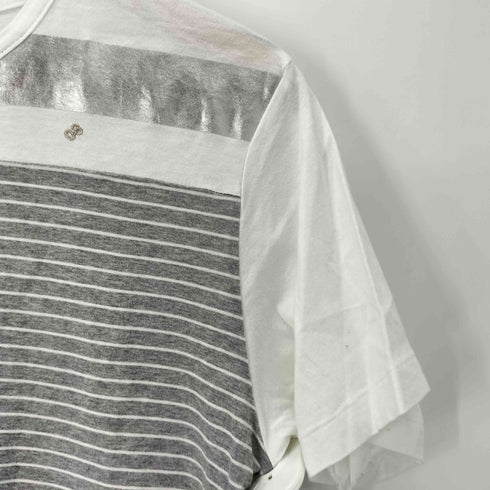ゼロエイトサーカス 08sircus silver foil border T メンズ JPN:5